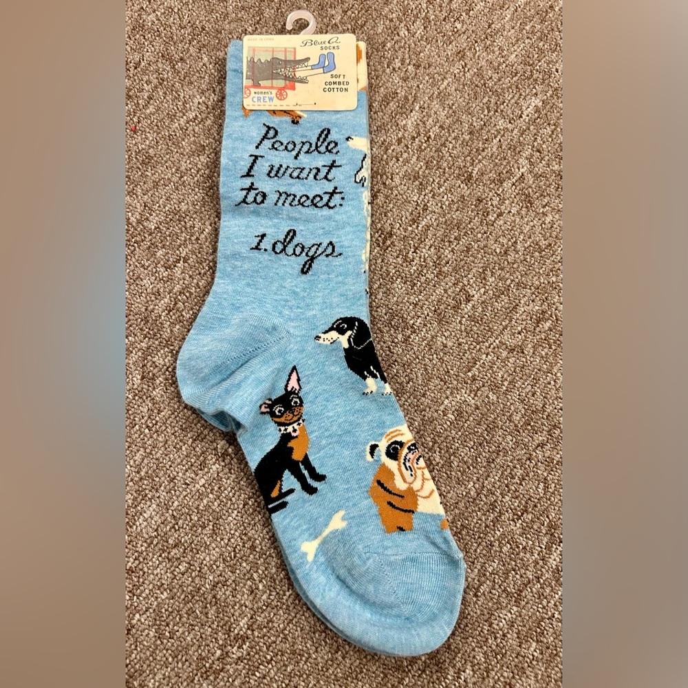 Blue Q socks NWT. Crew size 5-10. Completely fun and cute for yourself or a gift